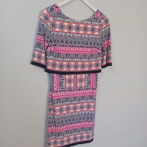 ELIZA J // Patterned Shift Dress